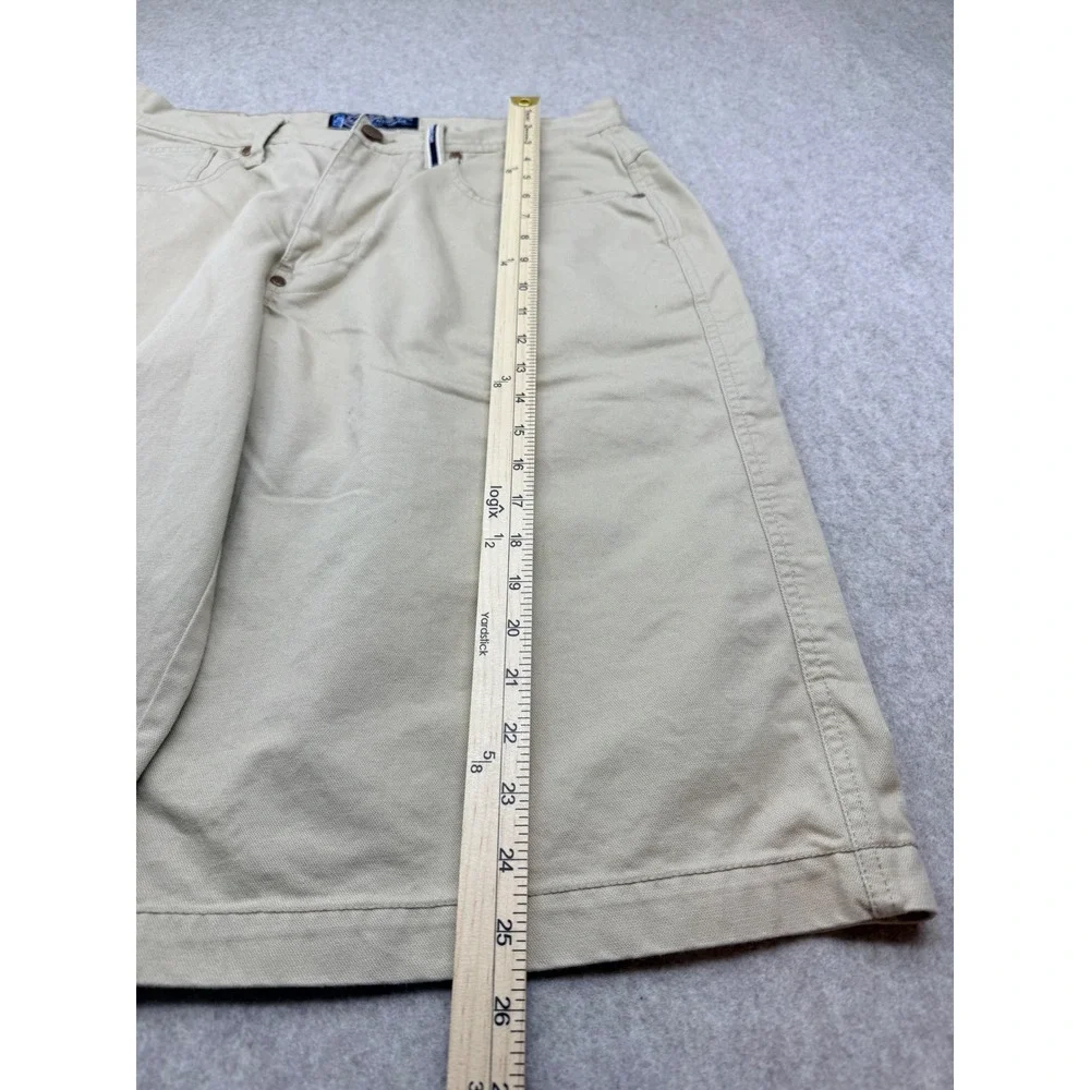 Enyce Mens 34 Khaki Baggy Shorts Y2K Hip Hop Streetwear Twill 90s Tan wide leg